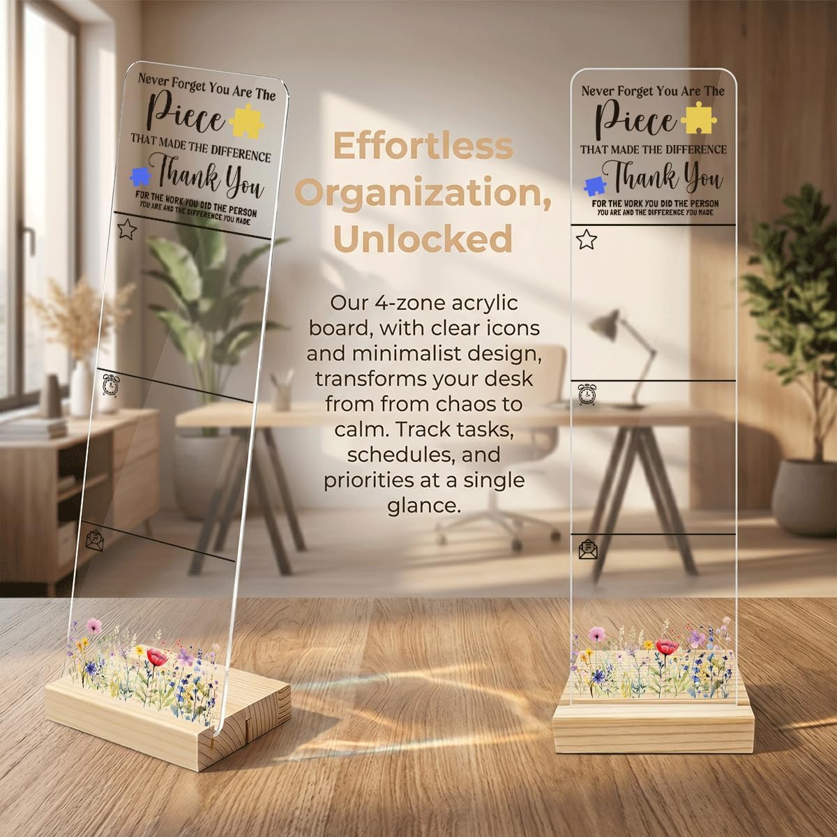 Note to Self Motivational Decor Sticky Note Holder, Mental Health Monitor Memo Board Decorations for School Counseling Office Therapy Desktop Art Decoration School Counselor, Therapist Office Gifts