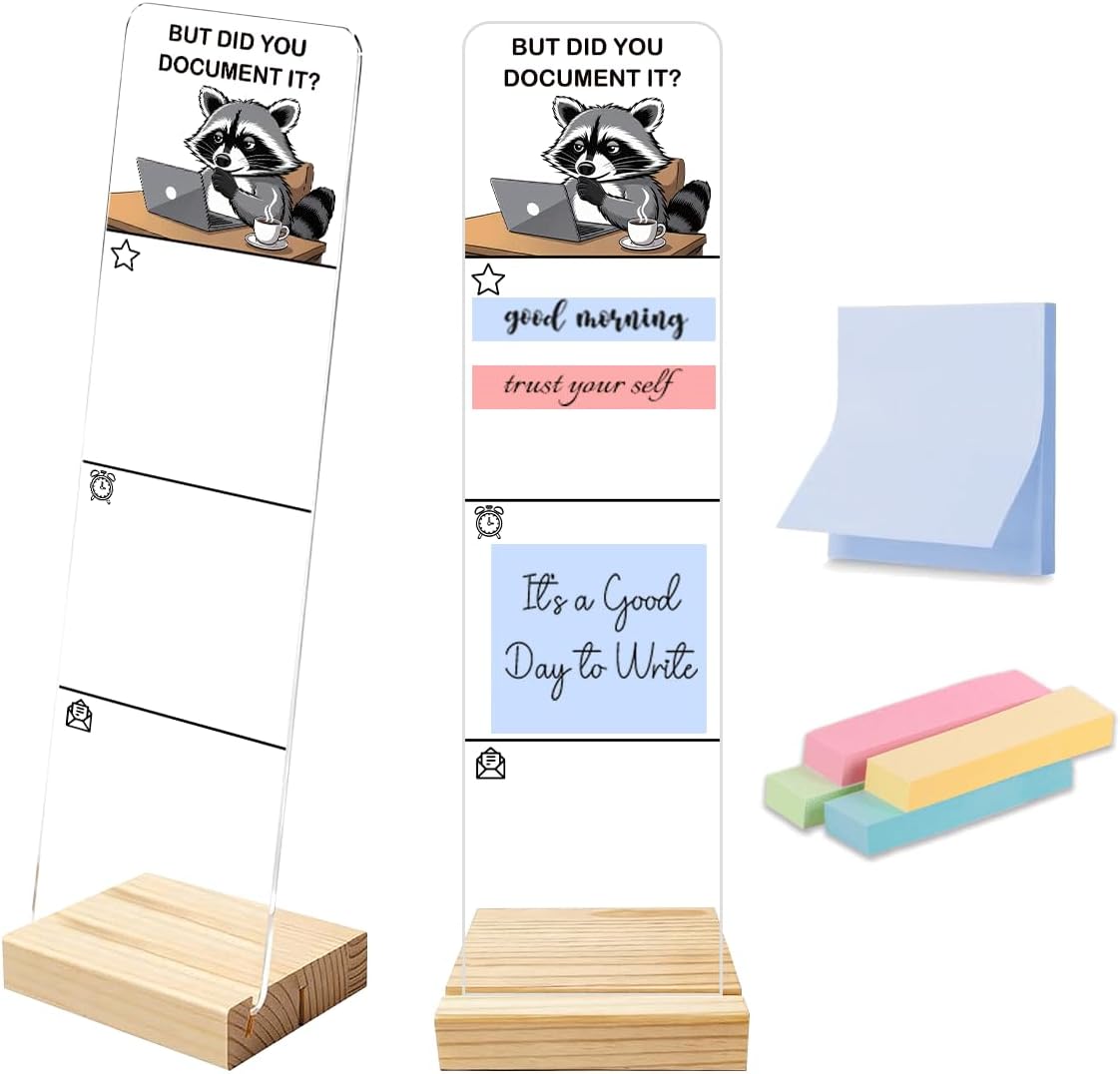 Note to Self Motivational Decor Sticky Note Holder, Mental Health Monitor Memo Board Decorations for School Counseling Office Therapy Desktop Art Decoration School Counselor, Therapist Office Gifts