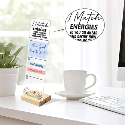 Note to Self Motivational Decor Sticky Note Holder, Mental Health Monitor Memo Board Decorations for School Counseling Office Therapy Desktop Art Decoration School Counselor, Therapist Office Gifts