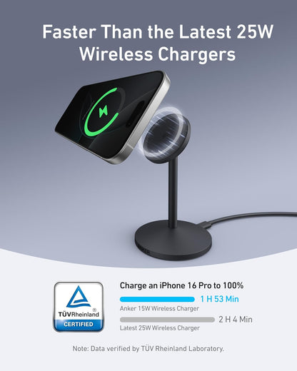 MagSafe Charger, MagGo Qi2 15W 360-Degree Wireless Charger Stand