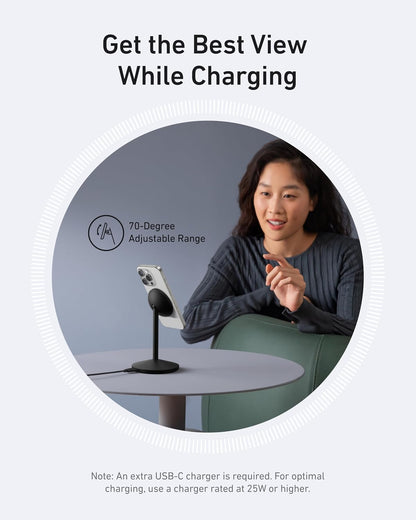 MagSafe Charger, MagGo Qi2 15W 360-Degree Wireless Charger Stand