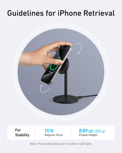 MagSafe Charger, MagGo Qi2 15W 360-Degree Wireless Charger Stand