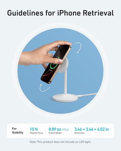 MagSafe Charger, MagGo Qi2 15W 360-Degree Wireless Charger Stand