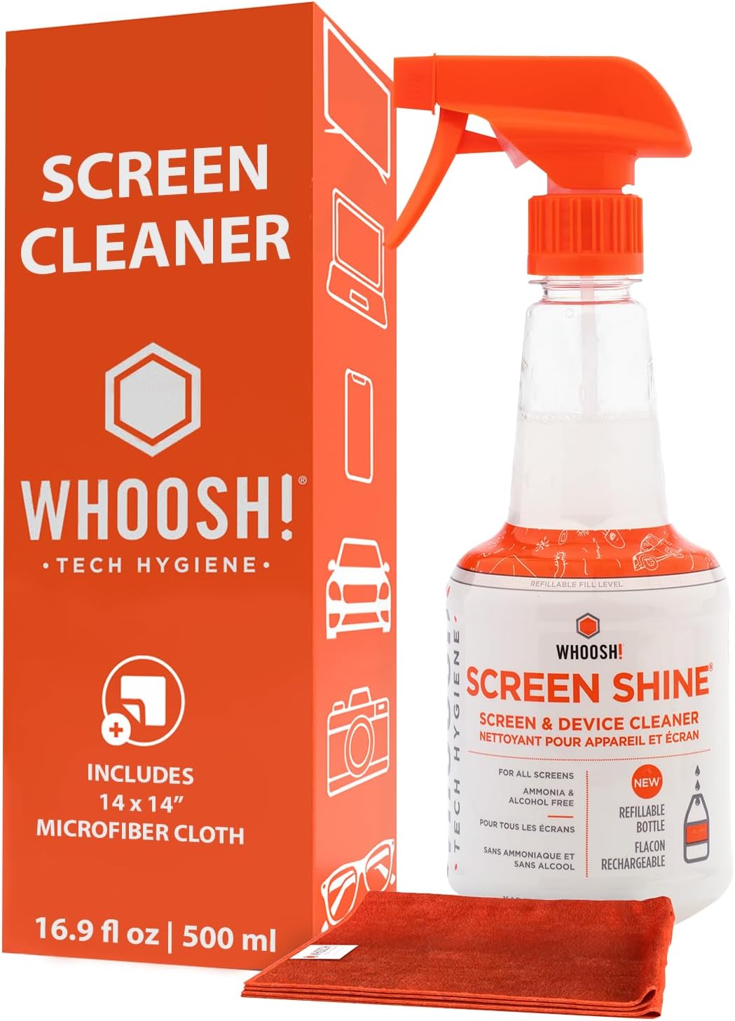 ! Screen Shine Pro – Refillable Screen Cleaning Kit, 16.9 fl oz