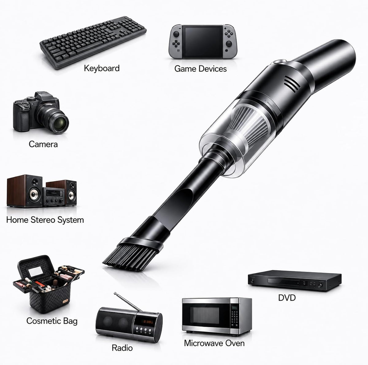V06 Cordless Handheld Vacuum, 400g Mini Vacuum Portable for Car & Home