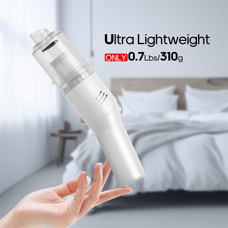 V06 Cordless Handheld Vacuum, 400g Mini Vacuum Portable for Car & Home