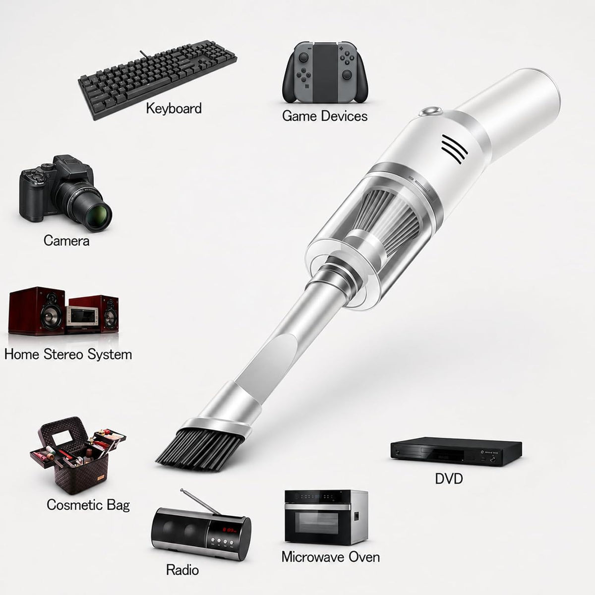 V06 Cordless Handheld Vacuum, 400g Mini Vacuum Portable for Car & Home
