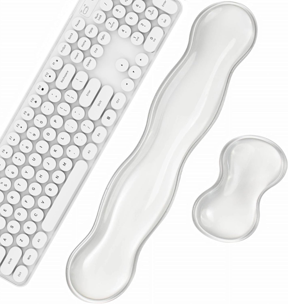17.12inch Longer Green Gel Wrist Rest Set for Full-Sized Computer Keyboard
