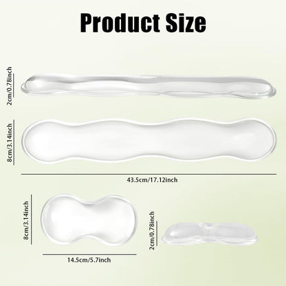 17.12inch Longer Green Gel Wrist Rest Set for Full-Sized Computer Keyboard