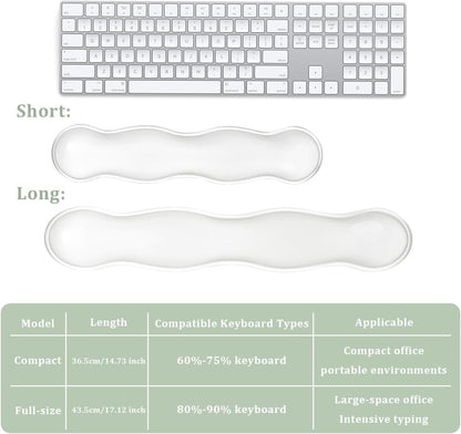 17.12inch Longer Green Gel Wrist Rest Set for Full-Sized Computer Keyboard