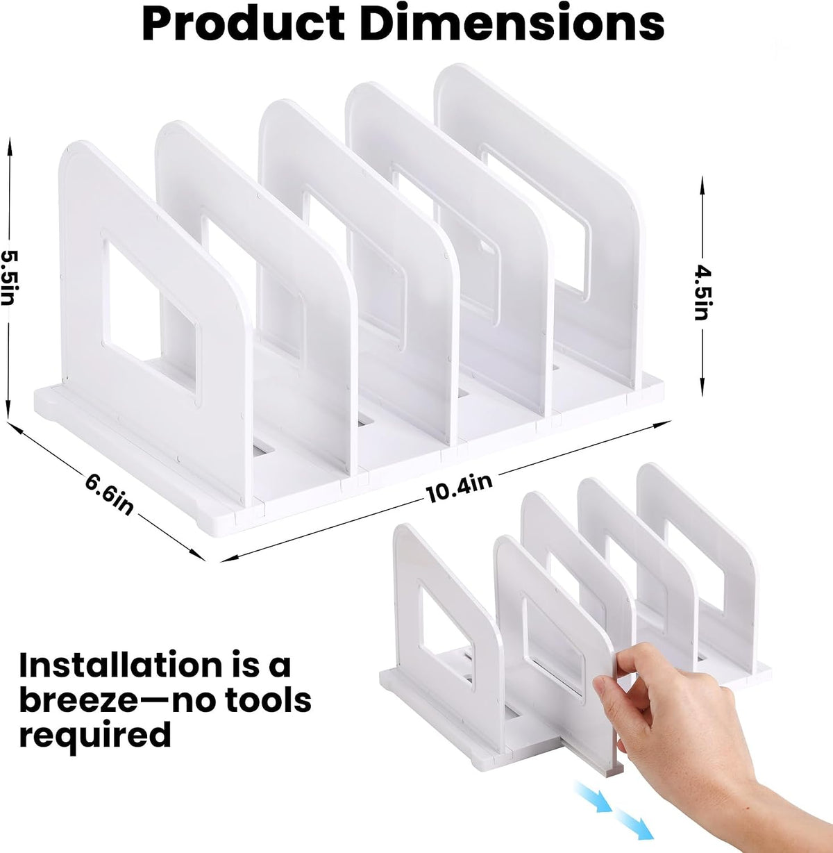 Clear Vertical Magazine File Holder, Plastic Desk Organizer Binder, 4PC