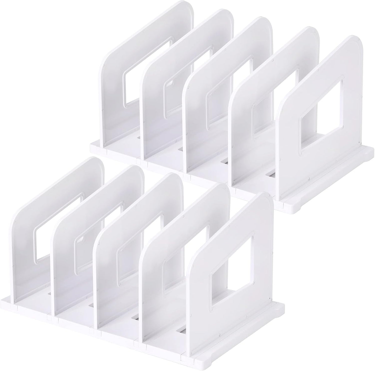 Clear Vertical Magazine File Holder, Plastic Desk Organizer Binder, 4PC