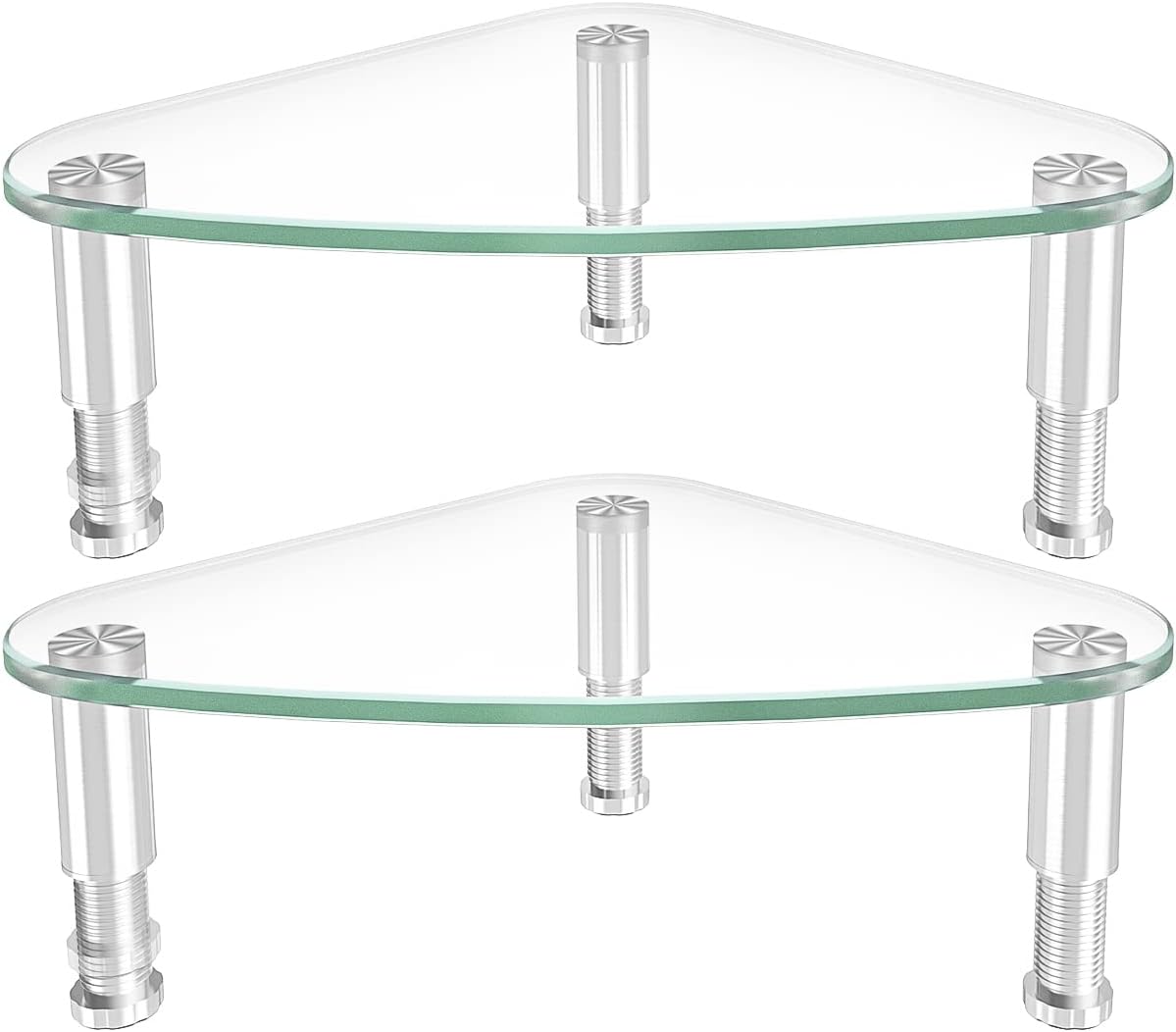 2 Pack Computer Monitor Riser | Triangle Desktop Universal Corner Stand for Computer Monitor & Laptop HD01T-203