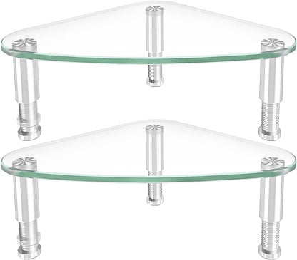 2 Pack Computer Monitor Riser | Triangle Desktop Universal Corner Stand for Computer Monitor & Laptop HD01T-203