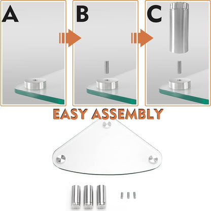 2 Pack Computer Monitor Riser | Triangle Desktop Universal Corner Stand for Computer Monitor & Laptop HD01T-203