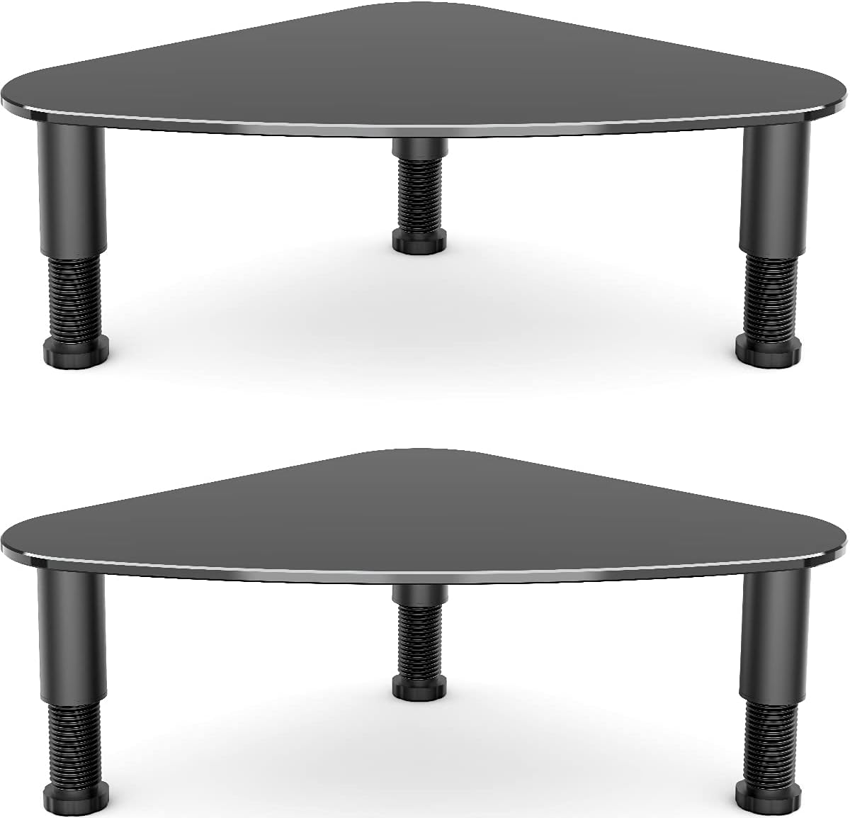 2 Pack Computer Monitor Riser | Triangle Desktop Universal Corner Stand for Computer Monitor & Laptop HD01T-203