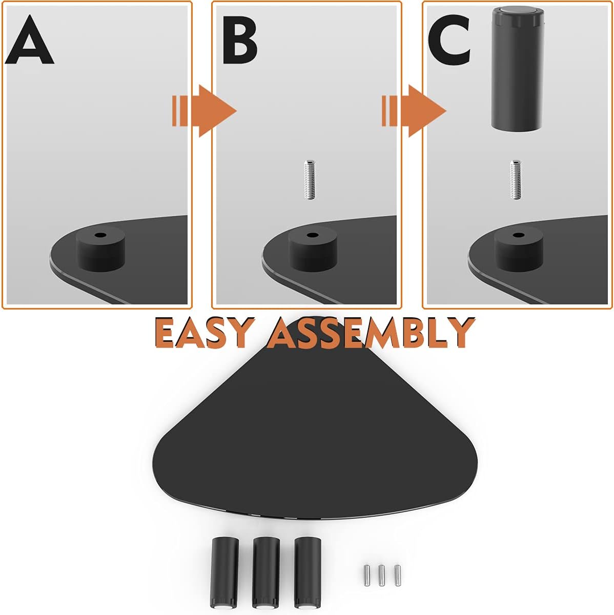 2 Pack Computer Monitor Riser | Triangle Desktop Universal Corner Stand for Computer Monitor & Laptop HD01T-203