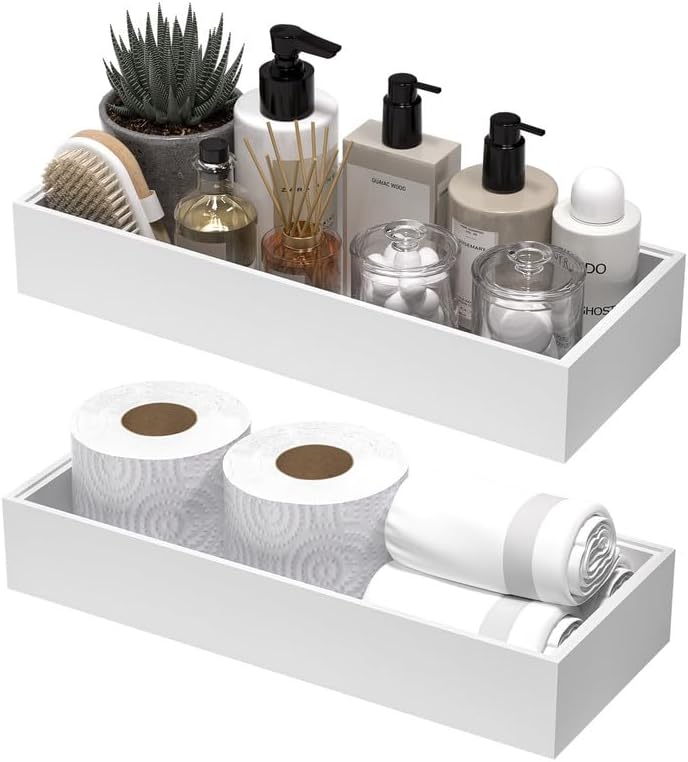 Bamboo Kitchen Drawer Organizer, 2-Pack, 9" x 6" x 2.5", Black