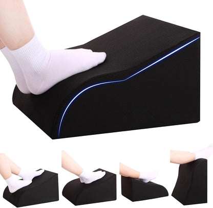 Foot Rest for Under Desk at Work, Ergonomic Under Desk Footrest with Washable Cover for Office, Home & Gaming Leg Elevation Pillow Blue