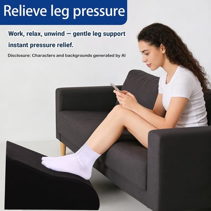 Foot Rest for Under Desk at Work, Ergonomic Under Desk Footrest with Washable Cover for Office, Home & Gaming Leg Elevation Pillow Blue