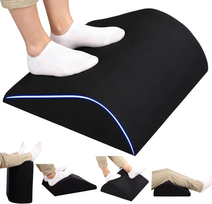 Foot Rest for Under Desk at Work, Ergonomic Under Desk Footrest with Washable Cover for Office, Home & Gaming Leg Elevation Pillow Blue