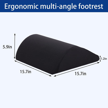 Foot Rest for Under Desk at Work, Ergonomic Under Desk Footrest with Washable Cover for Office, Home & Gaming Leg Elevation Pillow Blue