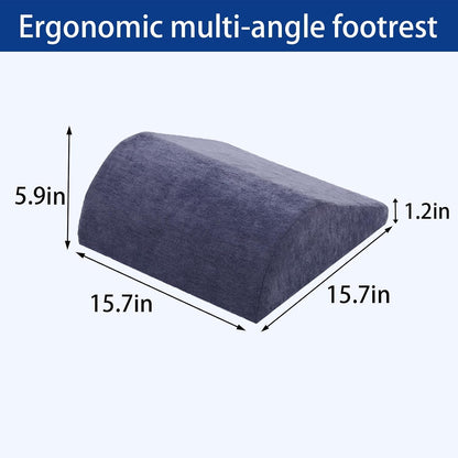 Foot Rest for Under Desk at Work, Ergonomic Under Desk Footrest with Washable Cover for Office, Home & Gaming Leg Elevation Pillow Blue