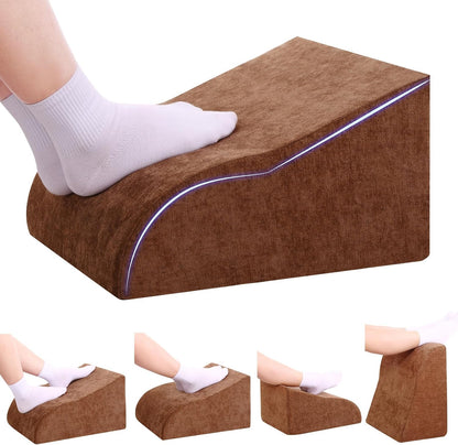 Foot Rest for Under Desk at Work, Ergonomic Under Desk Footrest with Washable Cover for Office, Home & Gaming Leg Elevation Pillow Blue