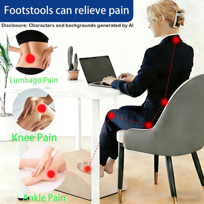 Foot Rest for Under Desk at Work, Ergonomic Under Desk Footrest with Washable Cover for Office, Home & Gaming Leg Elevation Pillow Blue