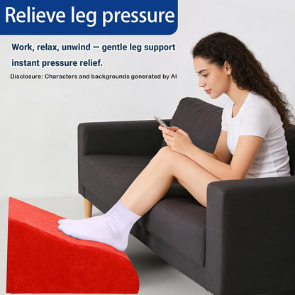Foot Rest for Under Desk at Work, Ergonomic Under Desk Footrest with Washable Cover for Office, Home & Gaming Leg Elevation Pillow Blue