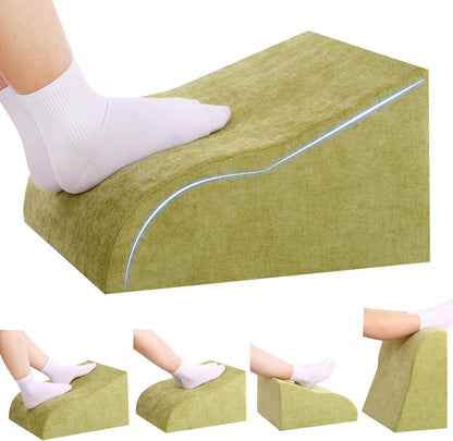 Foot Rest for Under Desk at Work, Ergonomic Under Desk Footrest with Washable Cover for Office, Home & Gaming Leg Elevation Pillow Blue