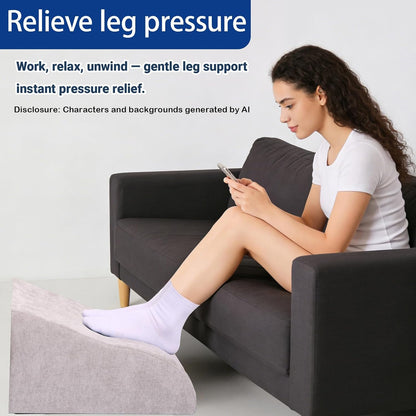 Foot Rest for Under Desk at Work, Ergonomic Under Desk Footrest with Washable Cover for Office, Home & Gaming Leg Elevation Pillow Blue