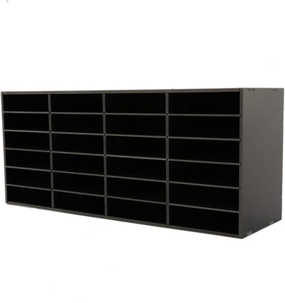 Mailbox for Classroom 24 Slots, Mail Sorter, Paper Organizer Storage, Mail Organizer for Home Library Office Classroom (White, 24 Slots)
