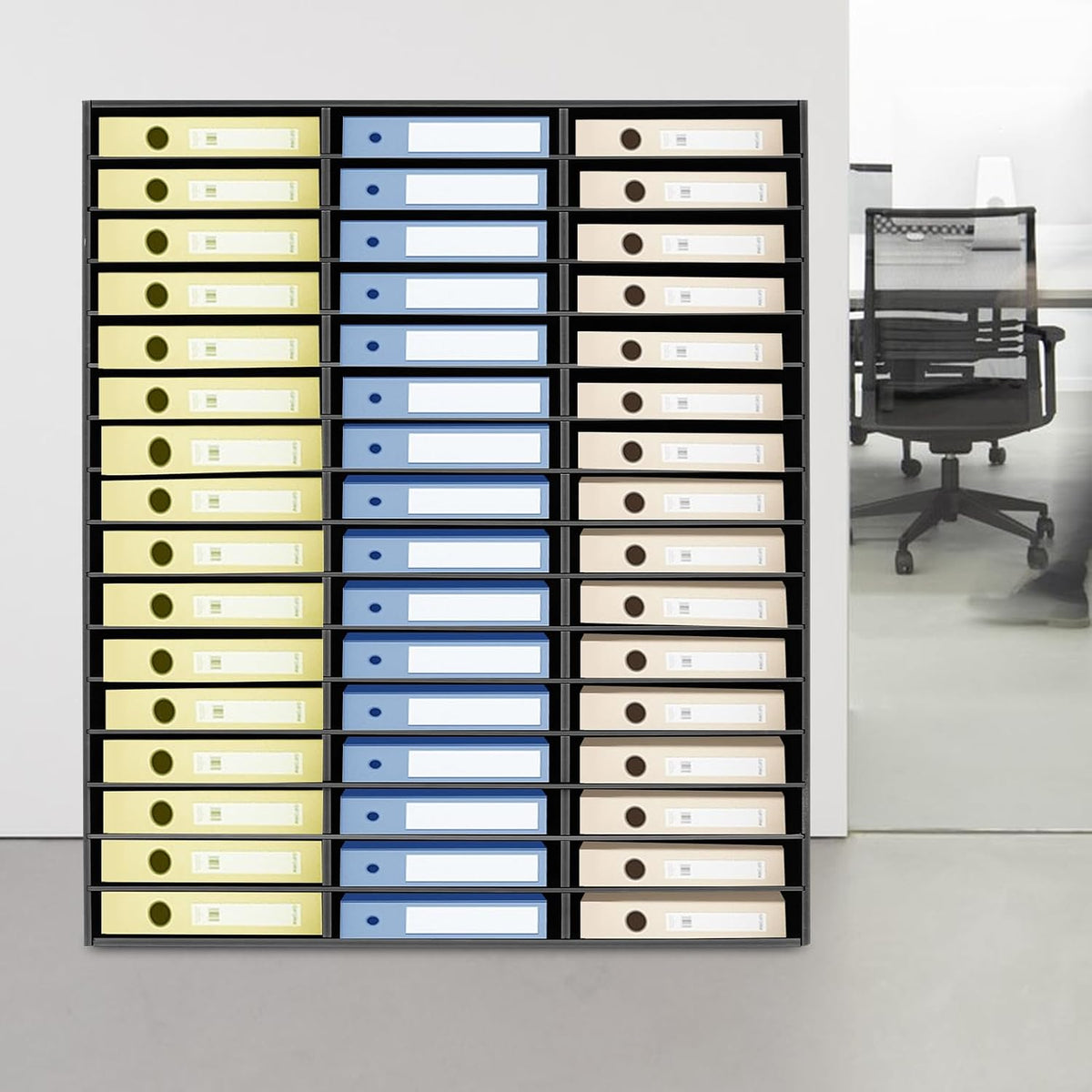 Mailbox for Classroom 24 Slots, Mail Sorter, Paper Organizer Storage, Mail Organizer for Home Library Office Classroom (White, 24 Slots)