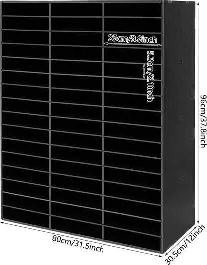 Mailbox for Classroom 24 Slots, Mail Sorter, Paper Organizer Storage, Mail Organizer for Home Library Office Classroom (White, 24 Slots)
