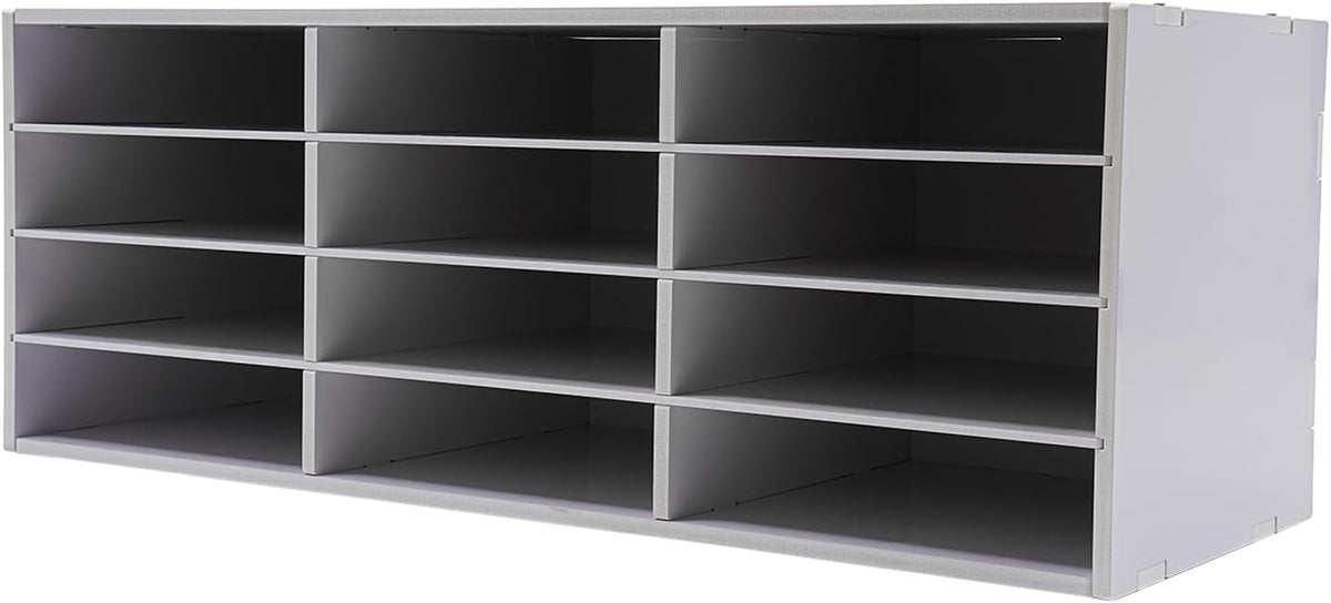 Mailbox for Classroom 24 Slots, Mail Sorter, Paper Organizer Storage, Mail Organizer for Home Library Office Classroom (White, 24 Slots)