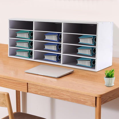 Mailbox for Classroom 24 Slots, Mail Sorter, Paper Organizer Storage, Mail Organizer for Home Library Office Classroom (White, 24 Slots)
