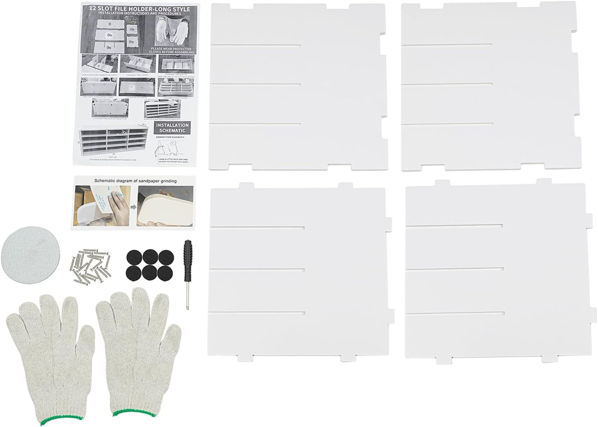 Mailbox for Classroom 24 Slots, Mail Sorter, Paper Organizer Storage, Mail Organizer for Home Library Office Classroom (White, 24 Slots)