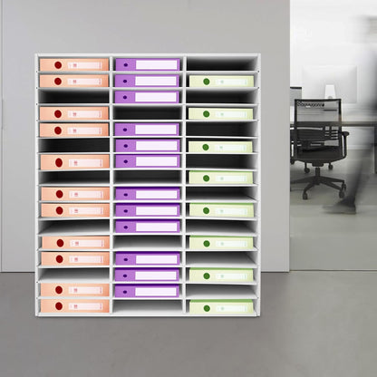 Mailbox for Classroom 24 Slots, Mail Sorter, Paper Organizer Storage, Mail Organizer for Home Library Office Classroom (White, 24 Slots)