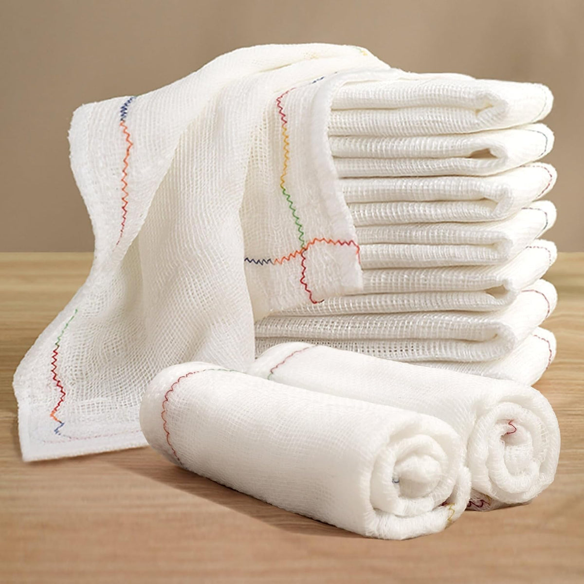 18 Pack Microfiber Cleaning Cloth, Kitchen Towels for Dish Drying Washing, Absorbent Streak Free Lint Free Rags for Cleaning, Reusable and Washable Towels - 10" x 10"