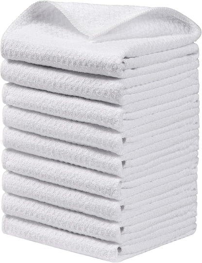 18 Pack Microfiber Cleaning Cloth, Kitchen Towels for Dish Drying Washing, Absorbent Streak Free Lint Free Rags for Cleaning, Reusable and Washable Towels - 10" x 10"