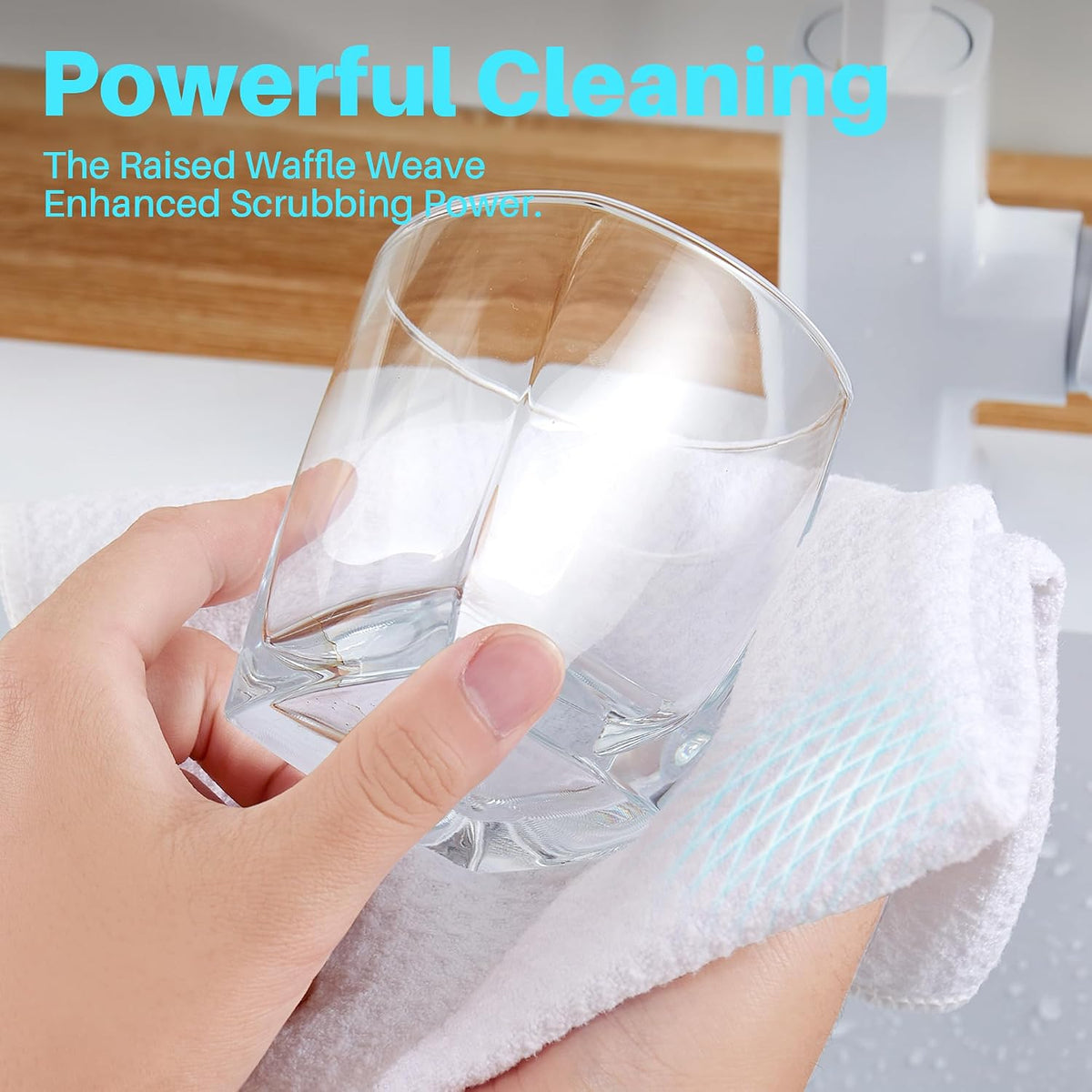 18 Pack Microfiber Cleaning Cloth, Kitchen Towels for Dish Drying Washing, Absorbent Streak Free Lint Free Rags for Cleaning, Reusable and Washable Towels - 10" x 10"