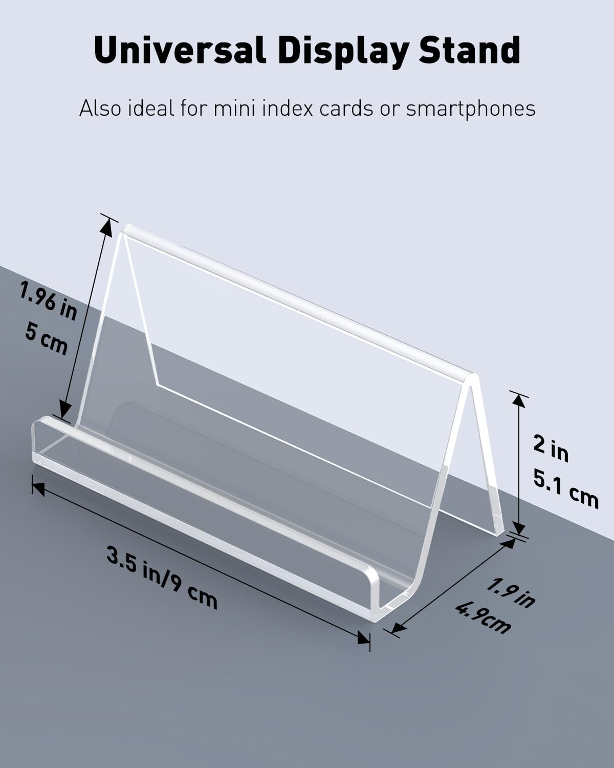 Acrylic Business Card Holder for Desk, 50 Card Capacity
