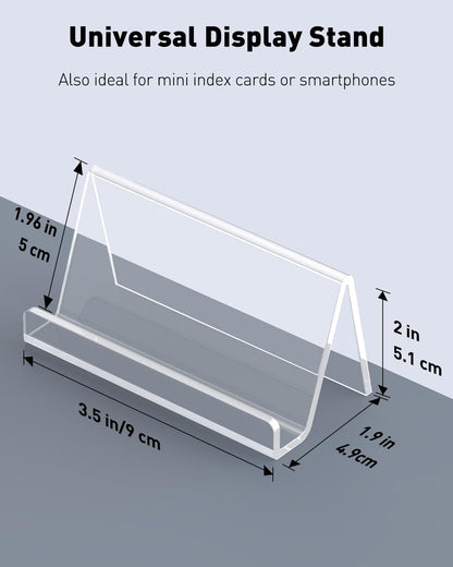 Acrylic Business Card Holder for Desk, 50 Card Capacity