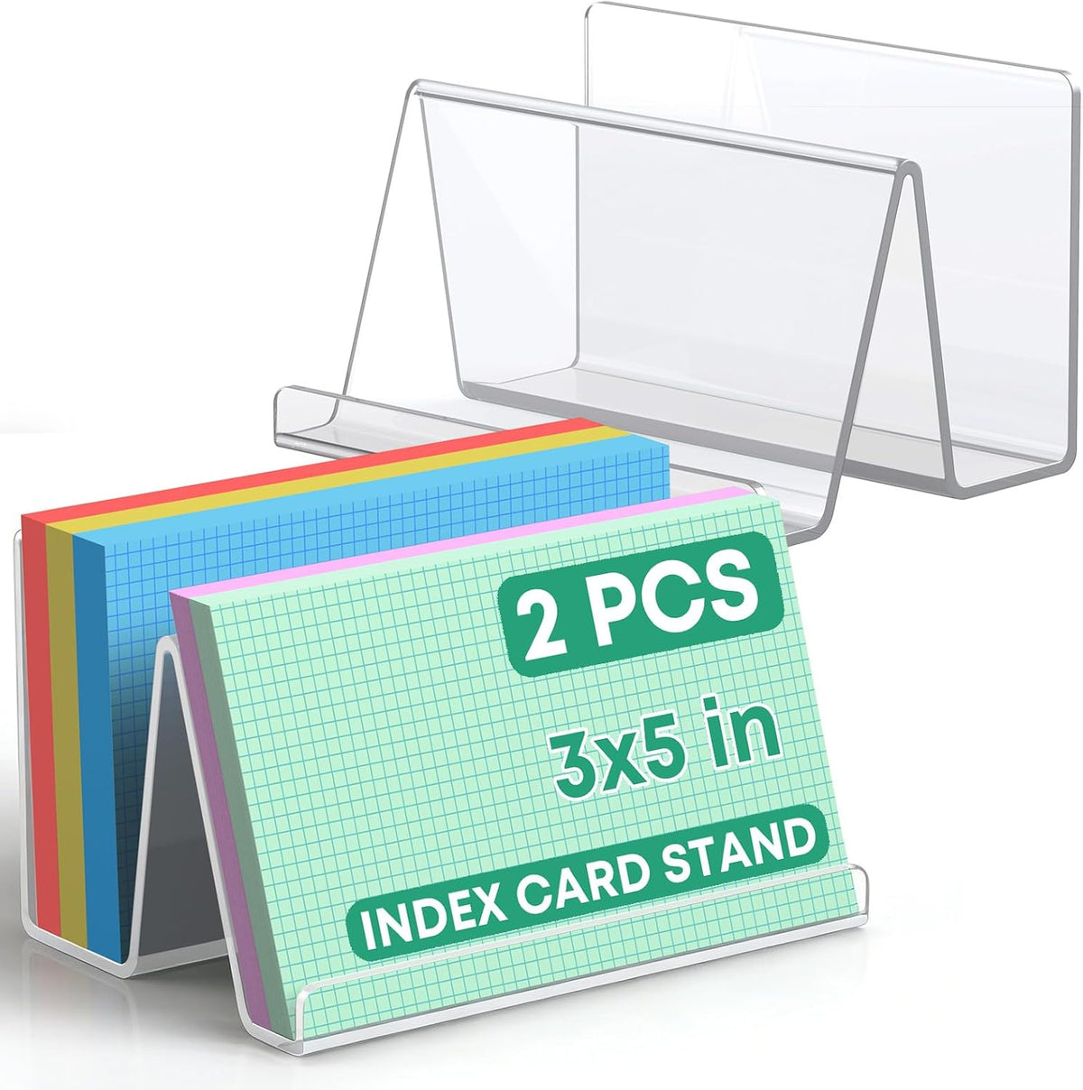 Acrylic Business Card Holder for Desk, 50 Card Capacity