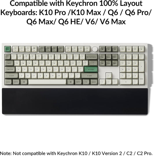 Silicone Wrist Rest for K10 Pro / K10 Max/ K10 HE / Q6 / Q6 Pro / Q6 Max / Q6 HE / V6 / V6 Max, 17.6" Non-Slip Palm Rest, 100% Full-Sized Mechanical Keyboards Support with Typing Pain Relief