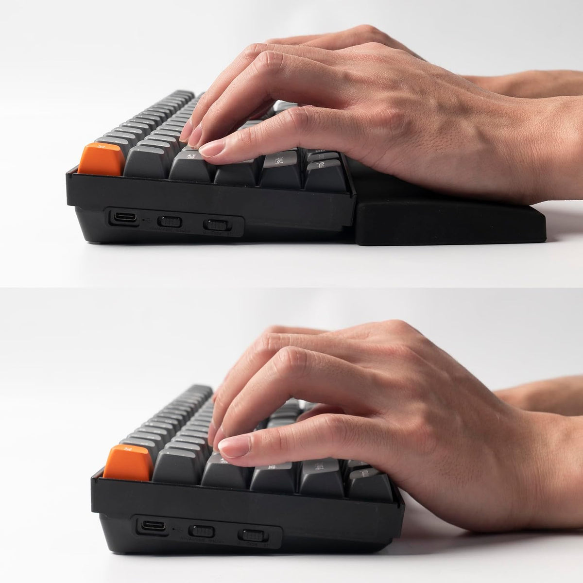 Silicone Wrist Rest for K10 Pro / K10 Max/ K10 HE / Q6 / Q6 Pro / Q6 Max / Q6 HE / V6 / V6 Max, 17.6" Non-Slip Palm Rest, 100% Full-Sized Mechanical Keyboards Support with Typing Pain Relief