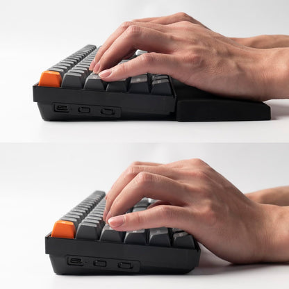 Silicone Wrist Rest for K10 Pro / K10 Max/ K10 HE / Q6 / Q6 Pro / Q6 Max / Q6 HE / V6 / V6 Max, 17.6" Non-Slip Palm Rest, 100% Full-Sized Mechanical Keyboards Support with Typing Pain Relief