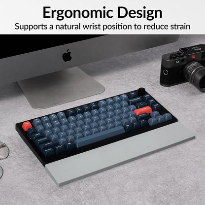 Silicone Wrist Rest for K10 Pro / K10 Max/ K10 HE / Q6 / Q6 Pro / Q6 Max / Q6 HE / V6 / V6 Max, 17.6" Non-Slip Palm Rest, 100% Full-Sized Mechanical Keyboards Support with Typing Pain Relief