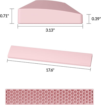 Silicone Wrist Rest for K10 Pro / K10 Max/ K10 HE / Q6 / Q6 Pro / Q6 Max / Q6 HE / V6 / V6 Max, 17.6" Non-Slip Palm Rest, 100% Full-Sized Mechanical Keyboards Support with Typing Pain Relief